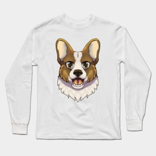 Dark Red / Brown Corgi Long Sleeve T-Shirt